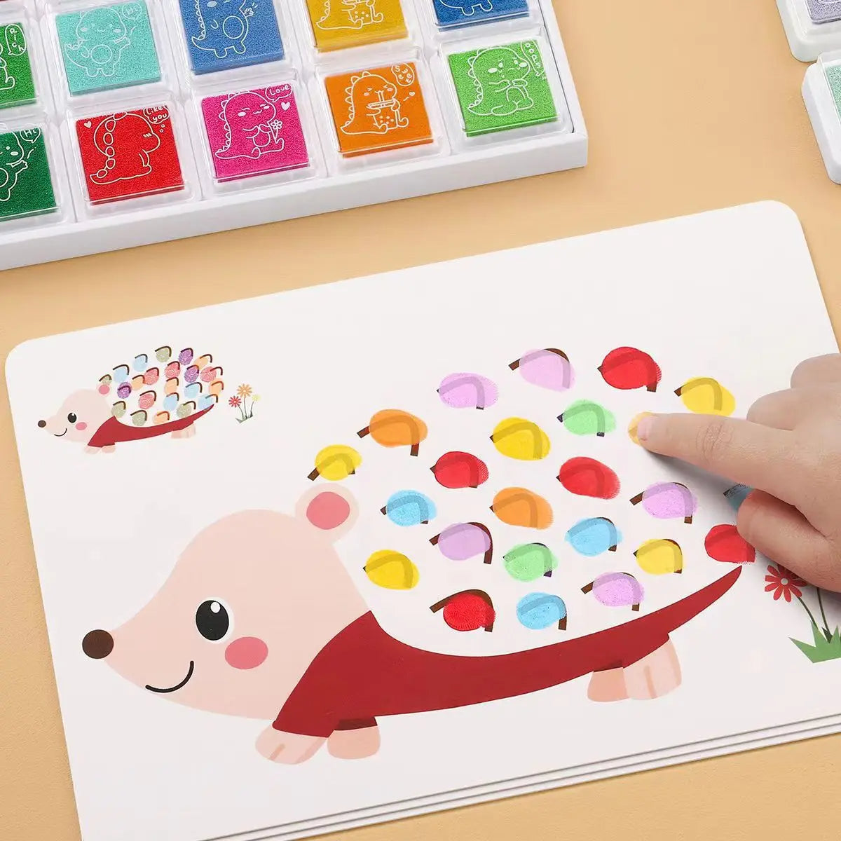 Kids Finger Painting Doodle Coloring Book Set