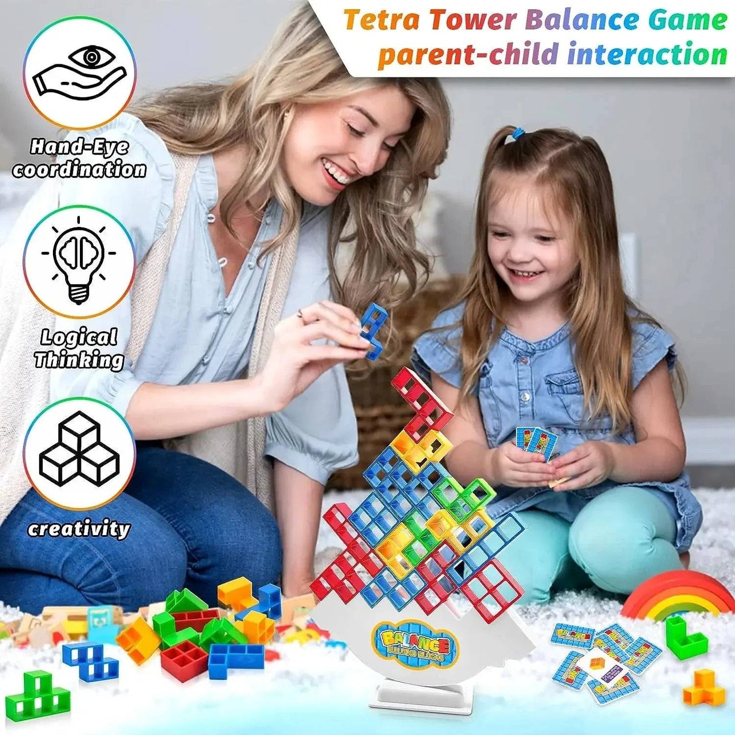 Tetra Tower Balance Stacking Building Blocks Game