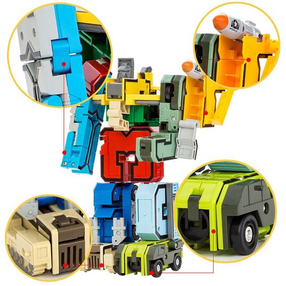 Digital Deformation Robot Toy 0 to 9 Complete Set