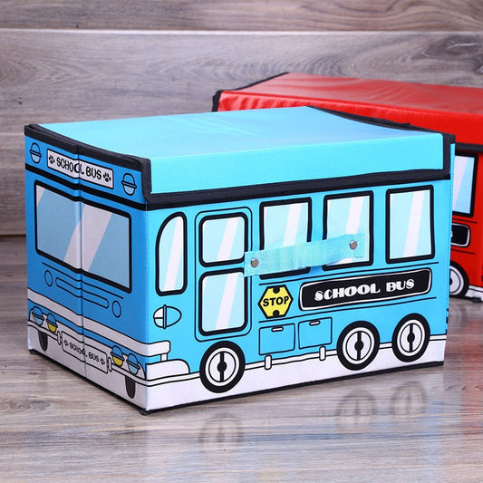 Foldable School Bus Non-woven Storage Box