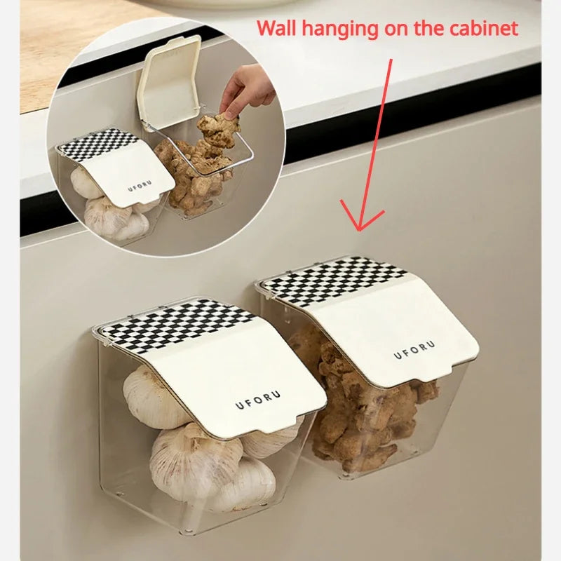 1Pc Wall-mounted Kitchen Storage Box