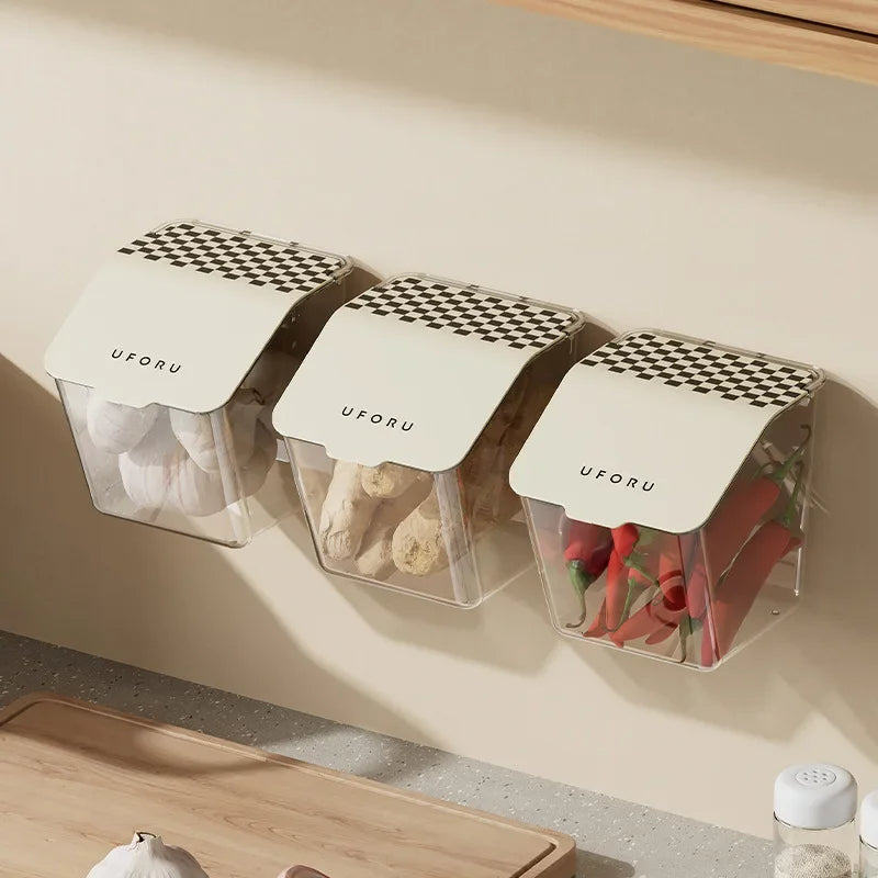 1Pc Wall-mounted Kitchen Storage Box