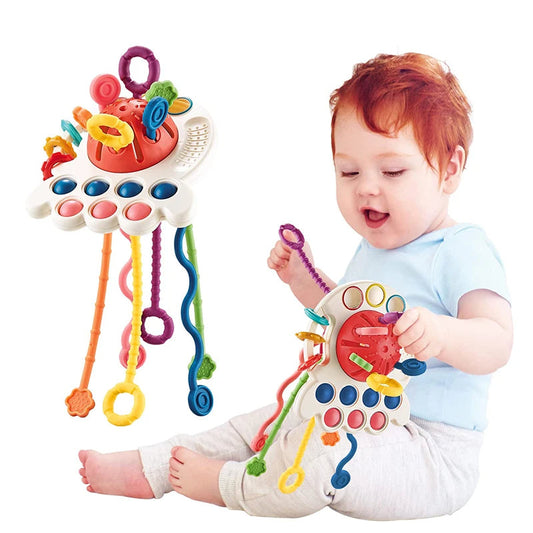 Silicone Teether Funny Pulling Toy
