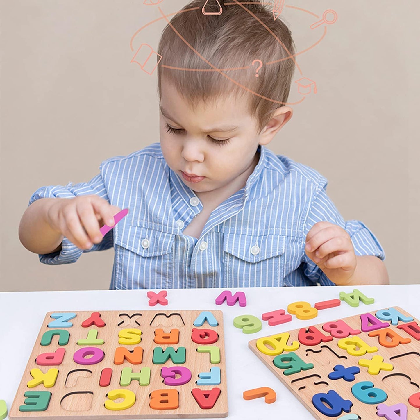 Wooden Puzzles Board Game Educational Montessori Toys for Kids