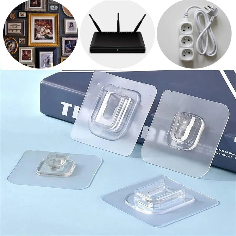 Double Sided Adhesive Wall Hooks (10 pcs pack)