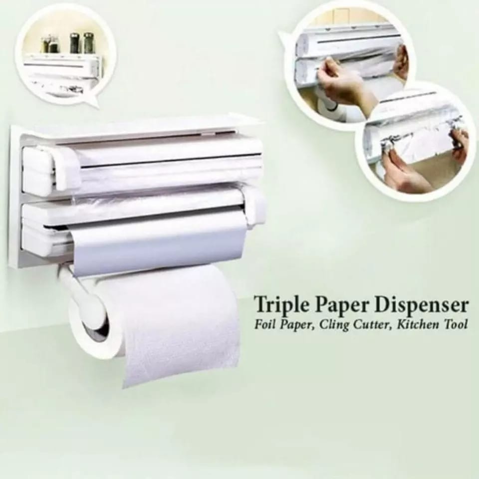 Triple paper dispenser